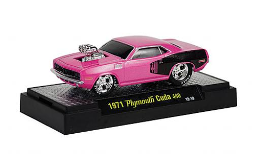 Diecast model cars Plymouth Cuda 1/64 M2 Machines 440 Tuning lila/black 1971 Ground Pounders Plymouth Cuda 1/64 M2 Machines 440 Tuning lila/black 1971 Ground Pounders diecast model cars