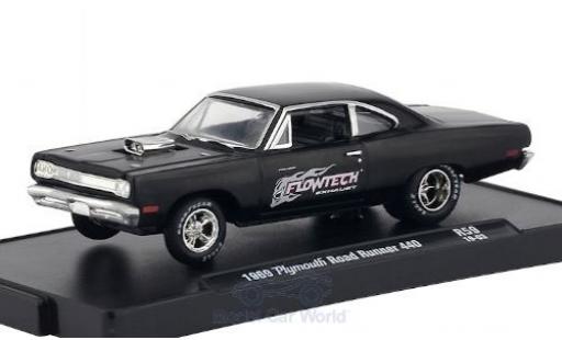 Plymouth Road Runner 1/64 M2 Machines 440 black/Dekor Flowtech Exhaust 1969 diecast model cars