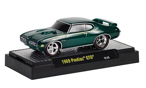Diecast model cars Pontiac GTO 1/64 M2 Machines metallic green 1969 Capot avec fonction Ground Pounders Pontiac GTO 1/64 M2 Machines metallic green 1969 Capot avec fonction Ground Pounders diecast model cars