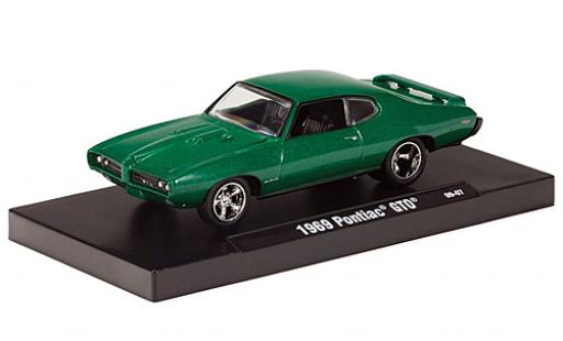 Diecast model cars Pontiac GTO 1/64 M2 Machines metallic green 1969 Pontiac GTO 1/64 M2 Machines metallic green 1969 diecast model cars