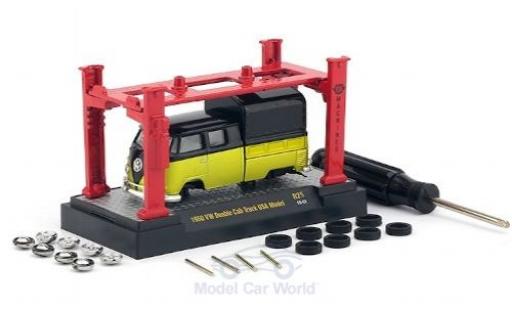 Diecast model cars Volkswagen T1 1/64 M2 Machines DoKa yellow/black 1960 Model-Kit Bausatz inklusive 4 Ersatzrädern Volkswagen T1 1/64 M2 Machines DoKa yellow/black 1960 Model-Kit Bausatz inklusive 4 Ersatzrädern diecast model cars