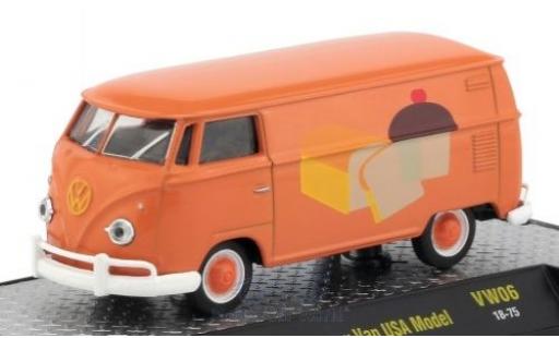 Diecast model cars Volkswagen T1 A 1/64 M2 Machines Kastenwagen orange/Dekor 1960 USA-Version Volkswagen T1 A 1/64 M2 Machines Kastenwagen orange/Dekor 1960 USA-Version diecast model cars