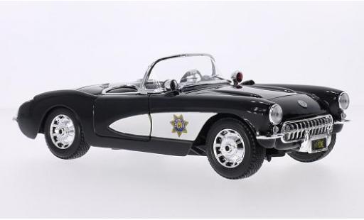 Diecast model cars Chevrolet Corvette 1/18 Maisto (C1) State Highway Patrol 1957 Chevrolet Corvette 1/18 Maisto (C1) State Highway Patrol 1957 diecast model cars