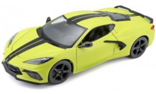 Diecast model cars Chevrolet Corvette 1/24 Maisto C8 Stingray Z51 yellow/black 2020 Chevrolet Corvette 1/24 Maisto C8 Stingray Z51 yellow/black 2020 diecast model cars