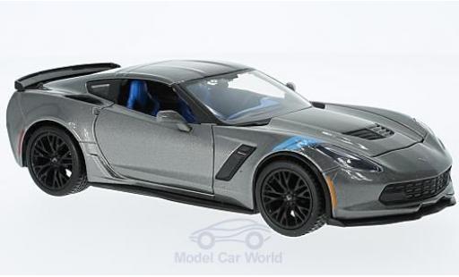 Chevrolet Corvette 1/24 Maisto Grand Sport metallic grey 2017 ohne Vitrine diecast model cars