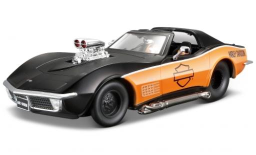 Diecast model cars Chevrolet Corvette 1/24 Maisto matt-black/orange Harley-Davidson 1970 Chevrolet Corvette 1/24 Maisto matt-black/orange Harley-Davidson 1970 diecast model cars