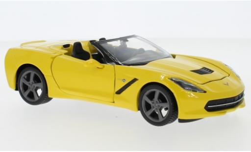 Chevrolet Corvette 1/24 Maisto Stingray (C7) Convertible yellow 2014 diecast model cars