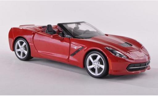 Diecast model cars Chevrolet Corvette 1/24 Maisto Stingray (C7) Convertible metallic red 2014 Chevrolet Corvette 1/24 Maisto Stingray (C7) Convertible metallic red 2014 diecast model cars