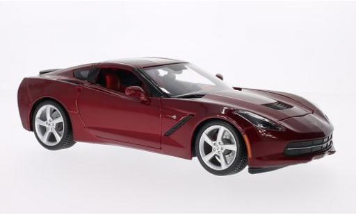 Diecast model cars Chevrolet Corvette 1/18 Maisto Stingray (C7) metallic red 2014 Chevrolet Corvette 1/18 Maisto Stingray (C7) metallic red 2014 diecast model cars