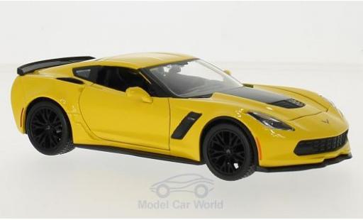 Chevrolet Corvette C7 1/24 Maisto Z06 yellow 2015 diecast model cars