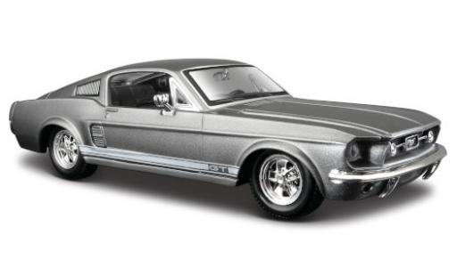 Ford Mustang 1/24 Maisto GT metallic grey 1967 diecast model cars