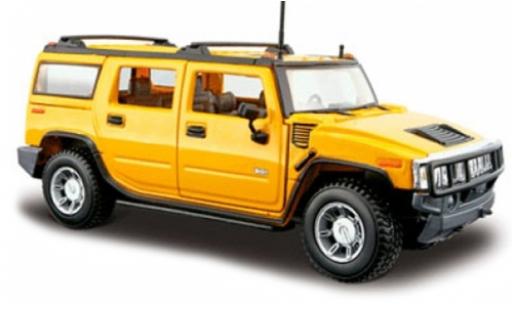 Hummer H2 1/24 Maisto Station Wagon yellow 2003 1:27 diecast model cars