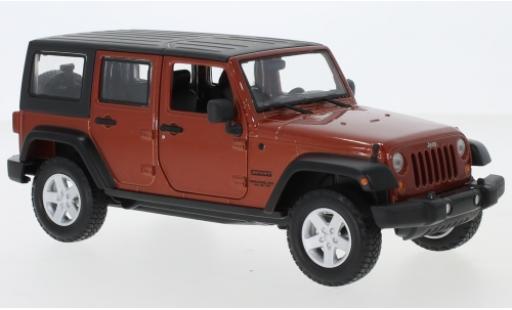 Diecast model cars Jeep Wrangler 1/24 Maisto Limited metallic orange 2015 Jeep Wrangler 1/24 Maisto Limited metallic orange 2015 diecast model cars