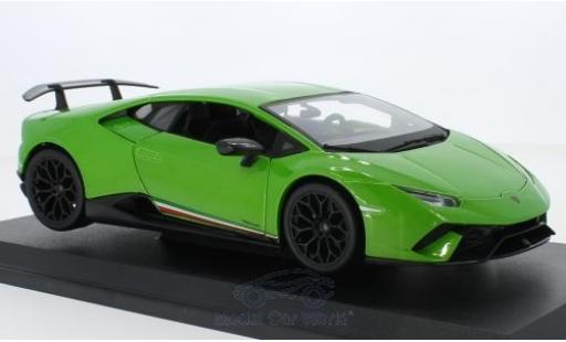 Lamborghini Huracan 1/18 Maisto Performante metallic green 2018 diecast model cars