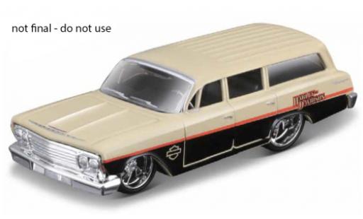 Diecast model cars Chevrolet Biscayne 1/64 Maisto Station Wagon beige/black Harley-Davidson 1962 Chevrolet Biscayne 1/64 Maisto Station Wagon beige/black Harley-Davidson 1962 diecast model cars