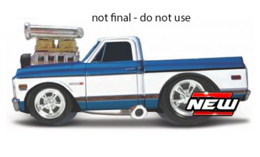 Chevrolet C-10 1/64 Maisto Pick Up blue/white 1972 diecast model cars