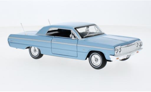 Chevrolet Impala 1/24 Maisto SS metallise blue clair 1964 diecast model cars