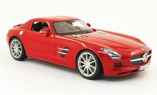 Diecast model cars Mercedes SLS 1/18 Maisto AMG (C197) metallic red 2010 Mercedes SLS 1/18 Maisto AMG (C197) metallic red 2010 diecast model cars