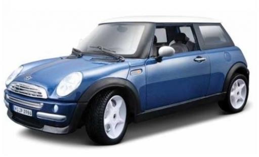 Diecast model cars Mini Cooper 1/24 Maisto metallic blue/white Mini Cooper 1/24 Maisto metallic blue/white diecast model cars