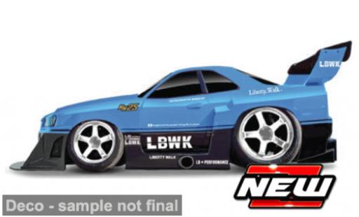 Diecast model cars Nissan Skyline 1/64 Maisto GT-R (R34) Liberty Walk blau/schwarz 1999 1:64 Nissan Skyline 1/64 Maisto GT-R (R34) Liberty Walk blau/schwarz 1999 1:64 diecast model cars