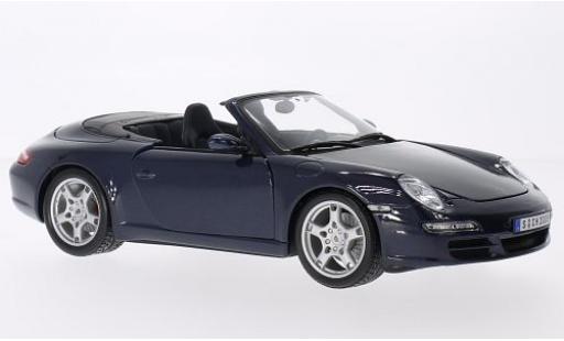 Porsche 997 S 1/18 Maisto 911 () Carrera S Cabriolet metallic blue diecast model cars