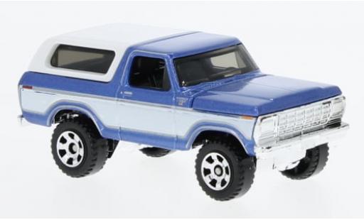 Diecast model cars Ford Bronco 1/64 Matchbox metallise blau/weiss 1978 1:64 Ford Bronco 1/64 Matchbox metallise blau/weiss 1978 1:64 diecast model cars