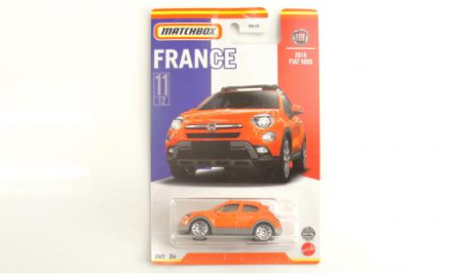 Diecast model cars Fiat 500 1/64 Matchbox X metallise orange 2016 Fiat 500 1/64 Matchbox X metallise orange 2016 diecast model cars