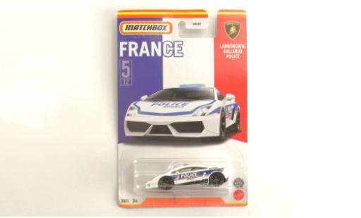 Diecast model cars Lamborghini Gallardo 1/64 Matchbox Police Nationale (F) Lamborghini Gallardo 1/64 Matchbox Police Nationale (F) diecast model cars