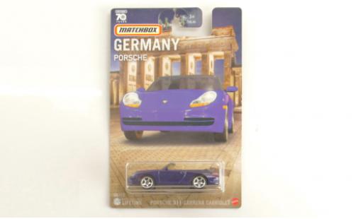 Diecast model cars Porsche 996 1/64 Matchbox 911  Carrera cabriolet blue foncé Porsche 996 1/64 Matchbox 911  Carrera cabriolet blue foncé diecast model cars