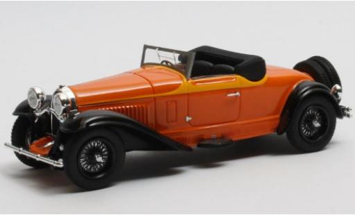 Bugatti 46 1/43 Matrix Type Cabriolet de Villars orange/brown RHD 1930 Fahrgestellnr. 360 Verdeck geöffnet diecast model cars