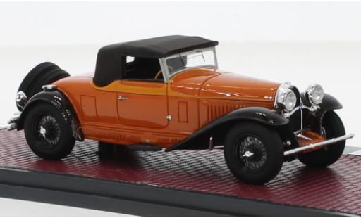 Bugatti 46 1/43 Matrix Type Cabriolet de Villars orange/brown RHD 1930 diecast model cars