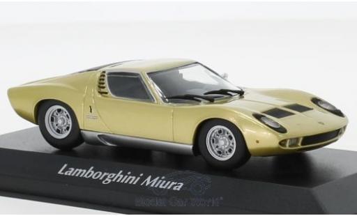 Diecast model cars Lamborghini Miura 1/43 Maxichamps gold 1966 Lamborghini Miura 1/43 Maxichamps gold 1966 diecast model cars