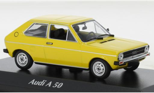 Audi 50 1/43 Maxichamps yellow 1975 diecast model cars