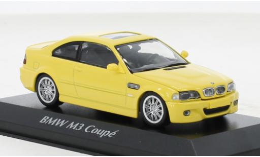 Diecast model cars Bmw M3 1/43 Maxichamps (E46) yellow 2001 Bmw M3 1/43 Maxichamps (E46) yellow 2001 diecast model cars