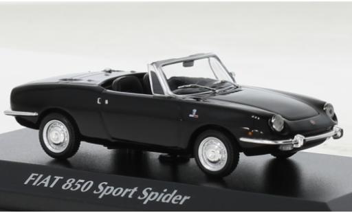 Fiat 850 1/43 Maxichamps Sport Spider metallise black 1968 diecast model cars