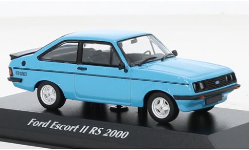 Ford Escort 1/43 Maxichamps MK II RS 2000 blue clair 1976 diecast model cars