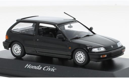 Diecast model cars Honda Civic 1/43 Maxichamps black 1990 Honda Civic 1/43 Maxichamps black 1990 diecast model cars