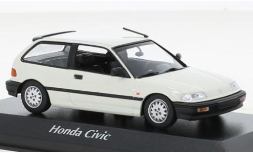 Diecast model cars Honda Civic 1/43 Maxichamps white 1990 Honda Civic 1/43 Maxichamps white 1990 diecast model cars