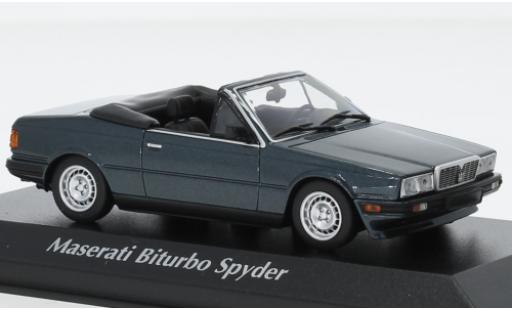 Diecast model cars Maserati Biturbo 1/43 Maxichamps Spyder metallise green 1982 Maserati Biturbo 1/43 Maxichamps Spyder metallise green 1982 diecast model cars
