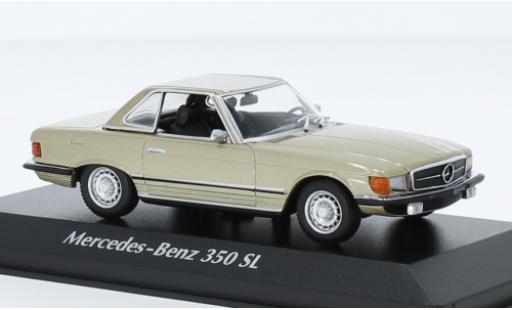 Diecast model cars Mercedes 350 1/43 Maxichamps SL Hardtop (R107) metallise beige 1974 Mercedes 350 1/43 Maxichamps SL Hardtop (R107) metallise beige 1974 diecast model cars