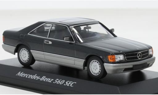 Mercedes 560 1/43 Maxichamps SEC (C126) metallise black 1986 diecast model cars