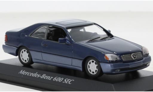Diecast model cars Mercedes 600 1/43 Maxichamps SEC (C140) metallise blue 1992 Mercedes 600 1/43 Maxichamps SEC (C140) metallise blue 1992 diecast model cars