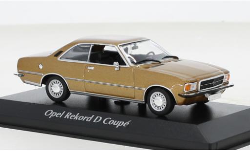 Diecast model cars Opel Rekord 1/43 Maxichamps D Coupe metallise beige 1975 Opel Rekord 1/43 Maxichamps D Coupe metallise beige 1975 diecast model cars