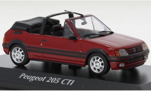 Peugeot 205 1/43 Maxichamps CTI Cabriolet red 1990 diecast model cars