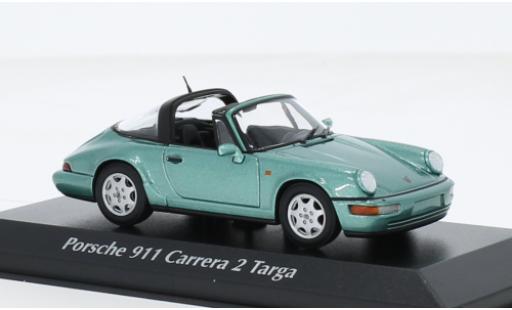 Diecast model cars Porsche 964 1/43 Maxichamps 911  Carrera 2 Targa metallise green 1991 Porsche 964 1/43 Maxichamps 911  Carrera 2 Targa metallise green 1991 diecast model cars