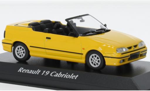 Renault 19 1/43 Maxichamps cabriolet yellow 92 diecast model cars