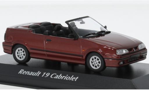 Renault 19 1/43 Maxichamps cabriolet metallise red foncé 92 diecast model cars