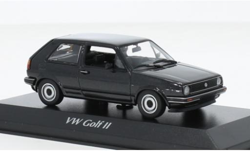 Diecast model cars Volkswagen Golf 1/43 Maxichamps II metallise black 1985 Volkswagen Golf 1/43 Maxichamps II metallise black 1985 diecast model cars
