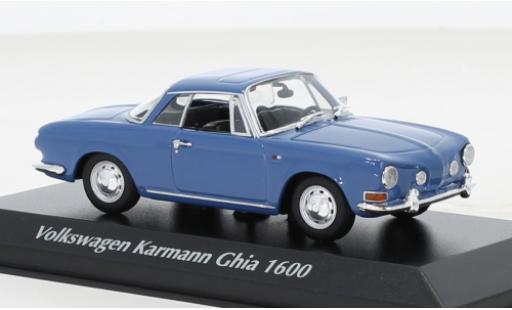 Diecast model cars Volkswagen Karmann 1/43 Maxichamps Ghia 1600 blue 1966 Volkswagen Karmann 1/43 Maxichamps Ghia 1600 blue 1966 diecast model cars