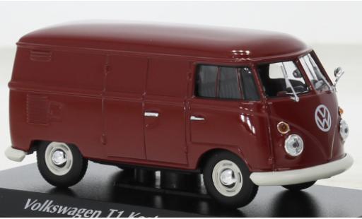Diecast model cars Volkswagen T1 1/43 Maxichamps fourgon metallise red foncé 1963 Volkswagen T1 1/43 Maxichamps fourgon metallise red foncé 1963 diecast model cars